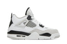 Tênis Air Jordan 4 Retro Military Black Branco vista lateral