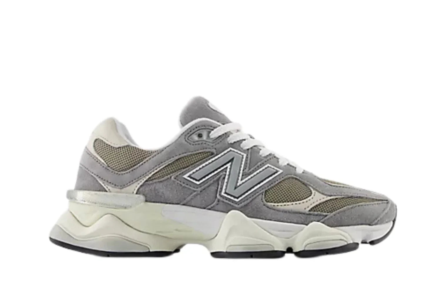 Tênis New Balance 9060 Slate Grey Arid Stone Cinza vista lateral
