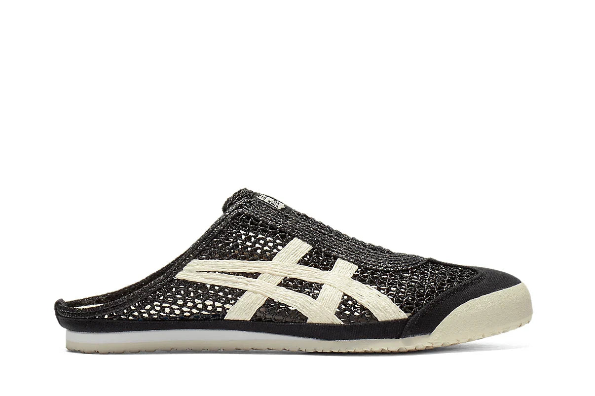 Tênis Onitsuka Tiger Mexico 66 Sabot Black Cream Preto vista lateral