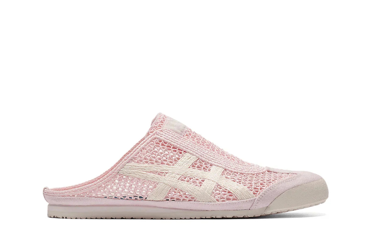Tênis Onitsuka Tiger Mexico 66 Sabot Crystal Pink Cream Rosa vista lateral
