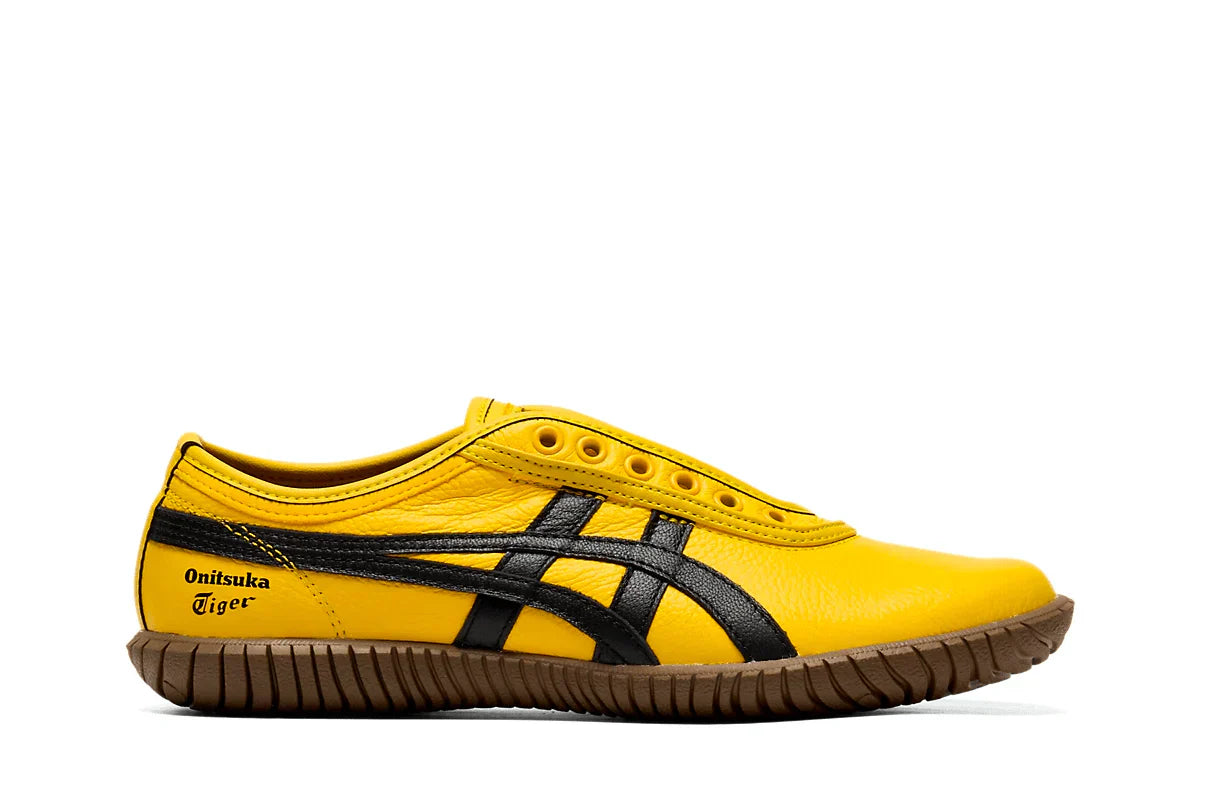 Tênis Onitsuka Tiger Tsunahiki Slip-On Sunflower Yellow/Black Amarelo vista lateral