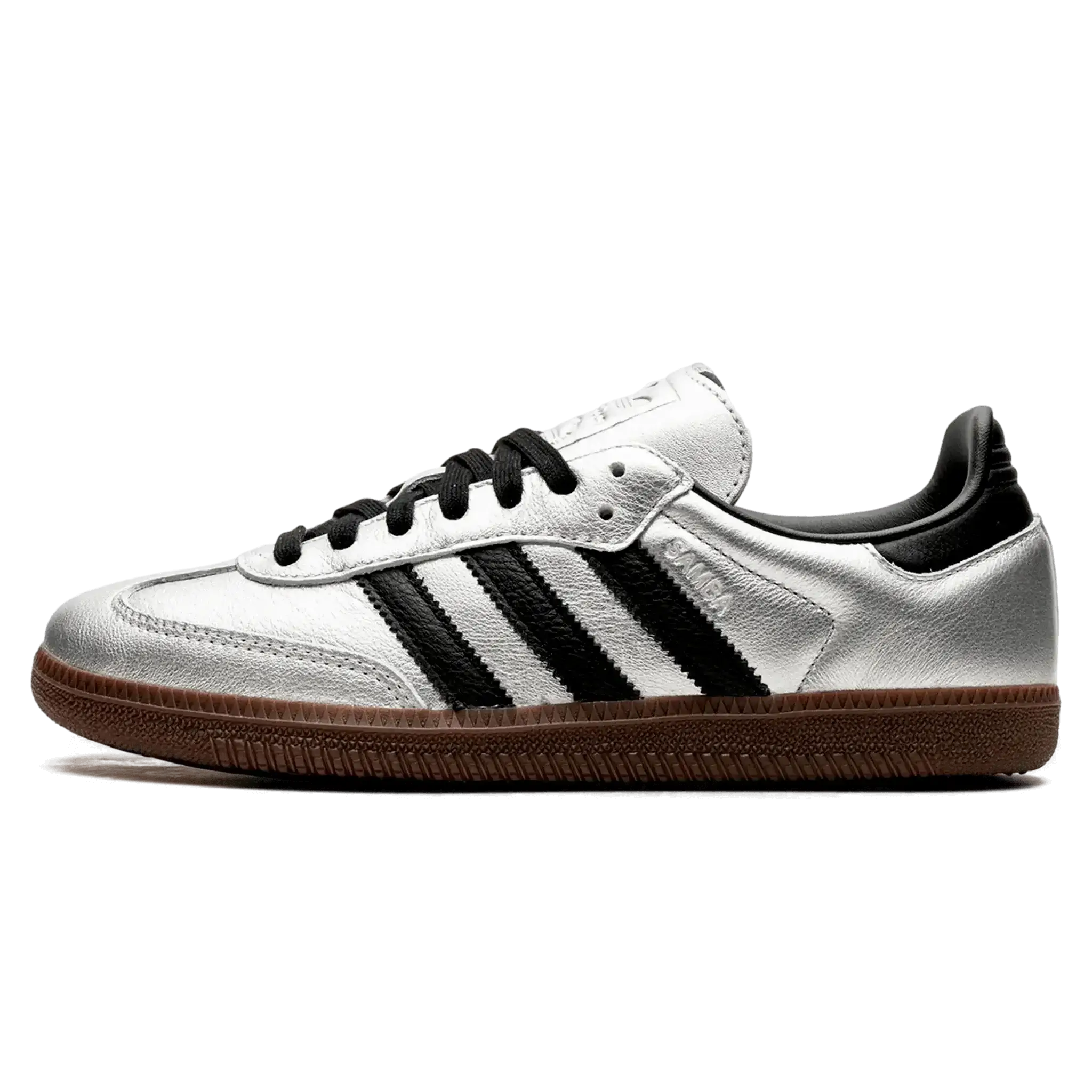 Tênis Adidas Samba OG Feminino "Silver Metallic Black Gum" Prata - JI4218