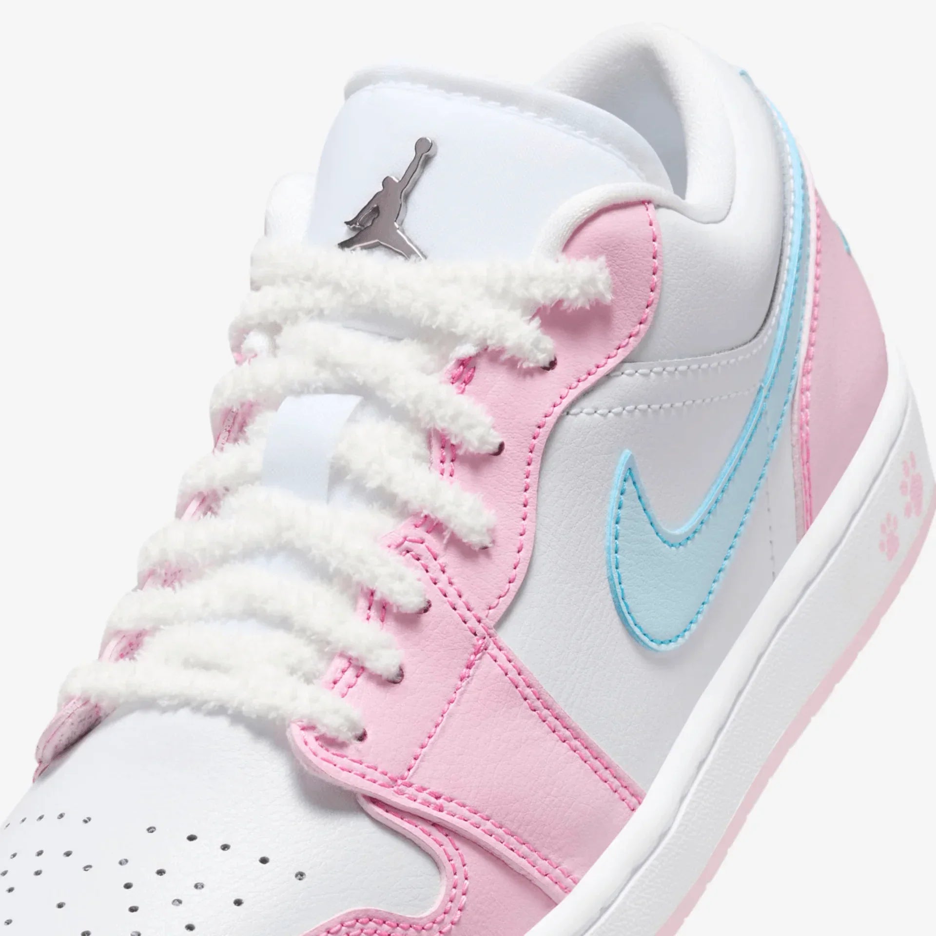 Tênis Air jordan 1 Low Feminino "Paw Print" Rosa - HM3706-141
