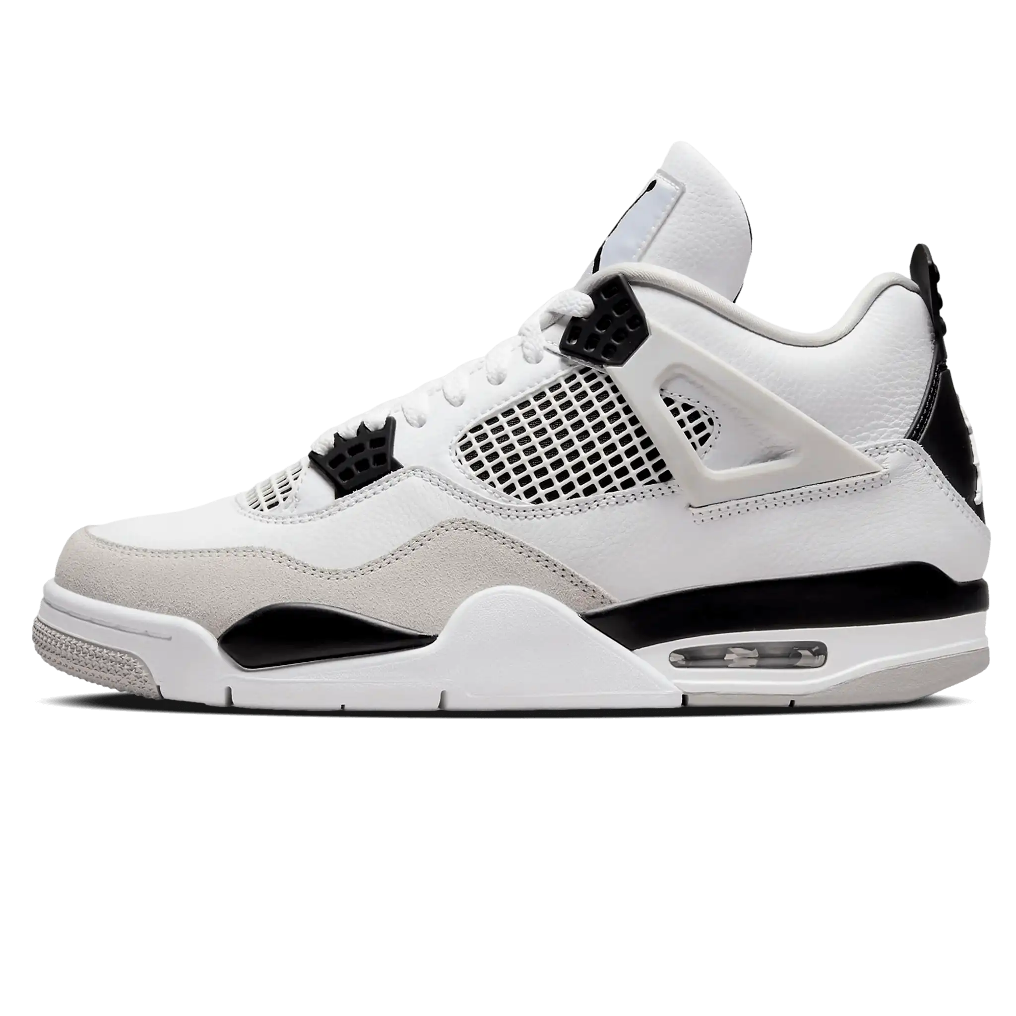 Tênis Air jordan 4 "Military Black" Branco / Preto - DH6927-111
