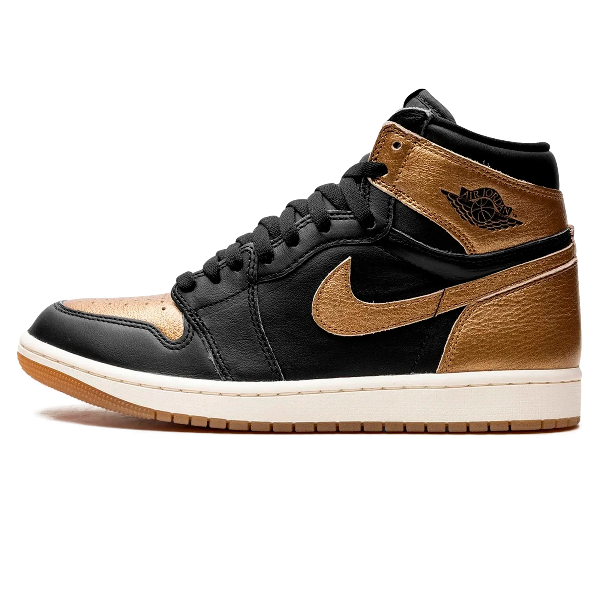 Tênis Air Jordan 1 High "Metallic Gold" Preto / Dourado - DZ5485-071