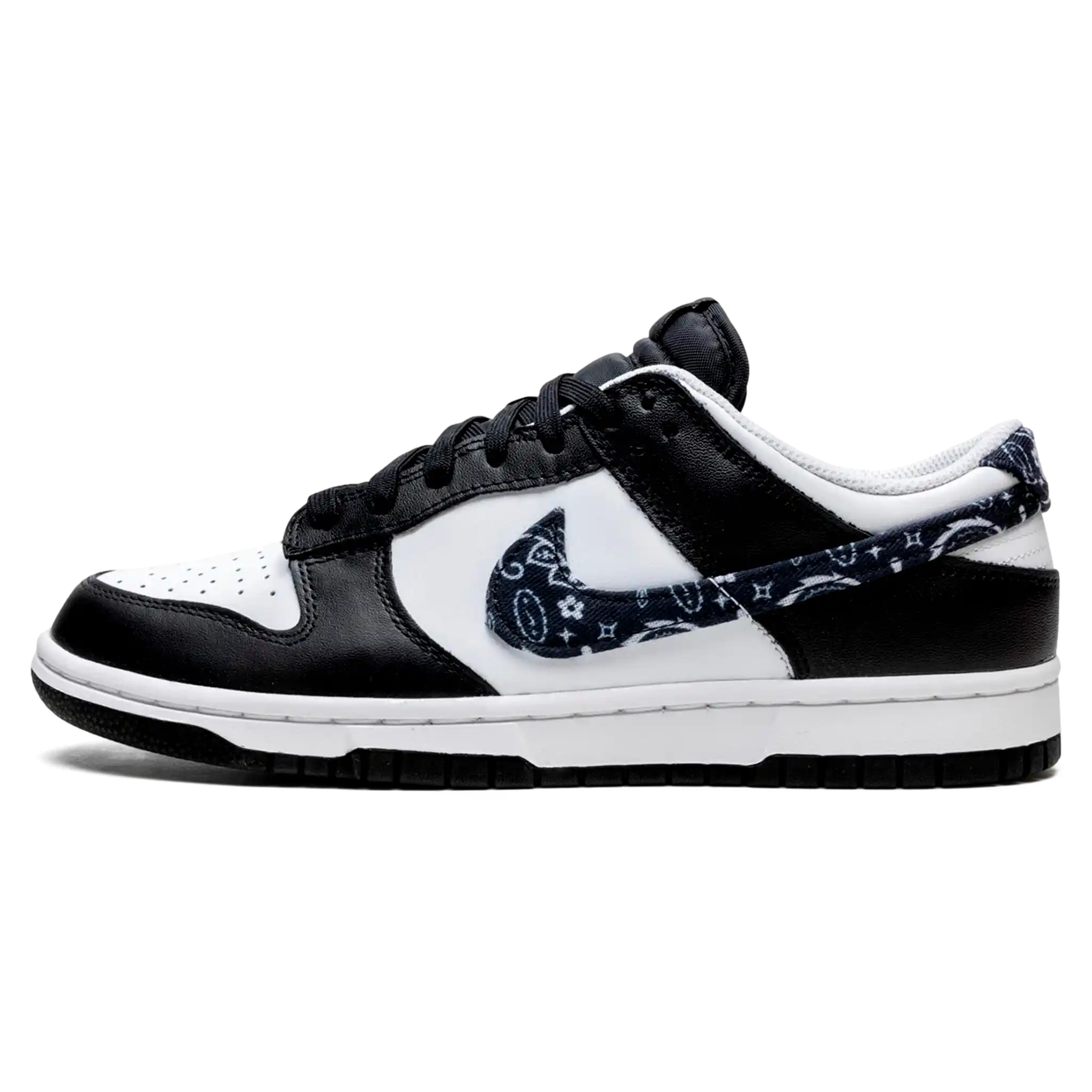 Tênis Nike Dunk Low Feminino "Black Paisley" Preto / Branco - DH4401-100