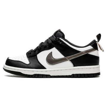 Tênis Nike Dunk Low Feminino "Black White Metallic" - DH9764-001