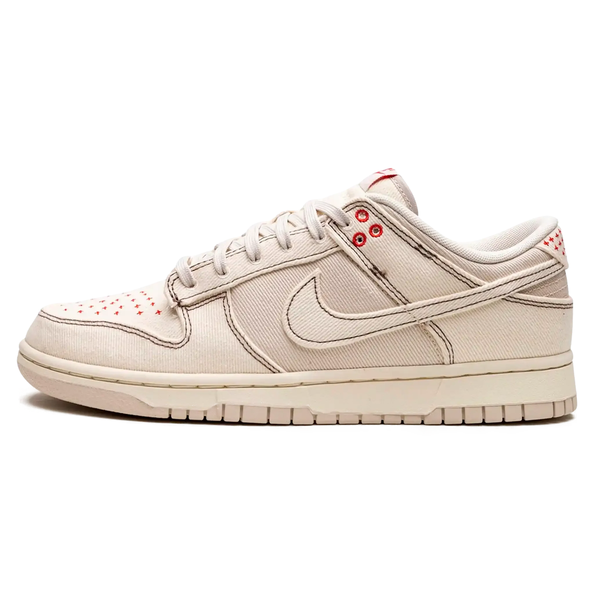 Tênis Nike Dunk Low "Light Orewood Brown Sashiko" Branco - DV0834-100