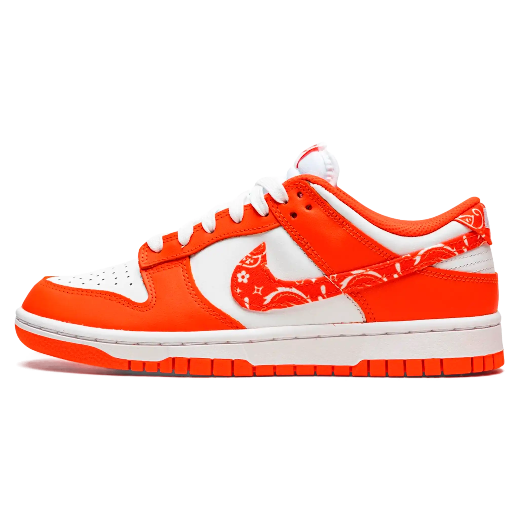 Tênis Nike Dunk Low Feminino "Orange Paisley" Laranja / Branco - DH4401-103