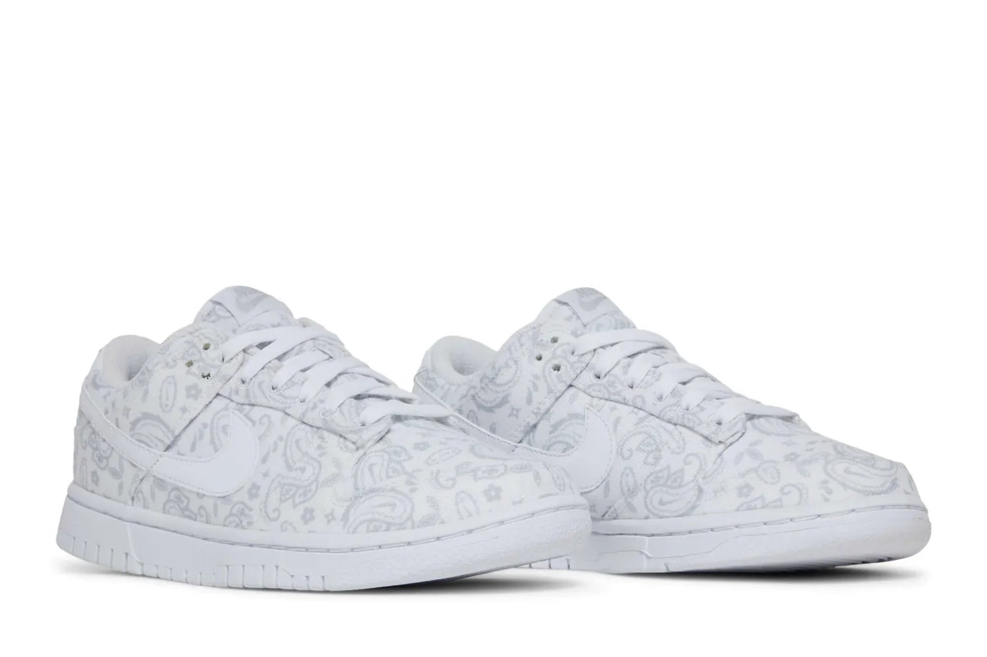 Tênis Nike Dunk Low White Paisley Branco vista superior