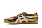 Tênis Onitsuka Tiger Mexico 66 SD Metallic Series Desert Camp Cream Dourado detalhe lateral