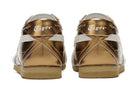 Tênis Onitsuka Tiger Mexico 66 SD Metallic Series Desert Camp Cream Dourado detalhe frontal