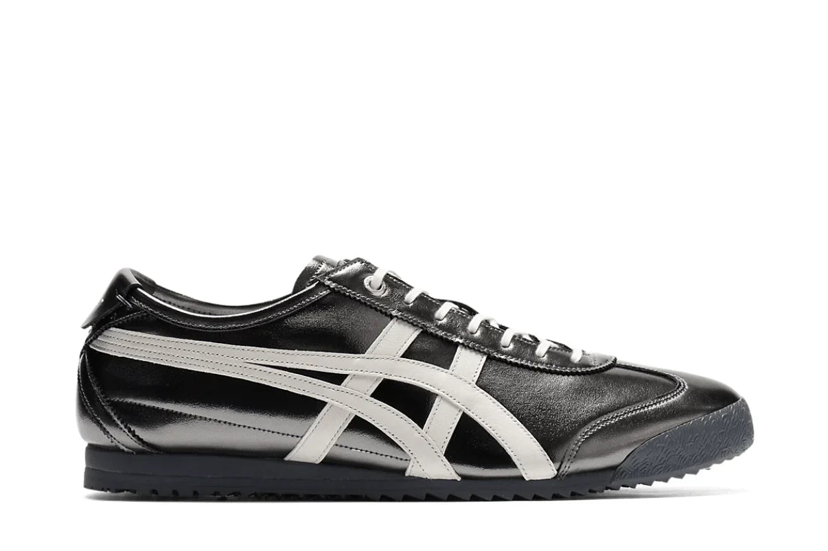 Tênis Onitsuka Tiger Mexico 66 SD Metallic Series Metropolis Cream Cinza vista lateral