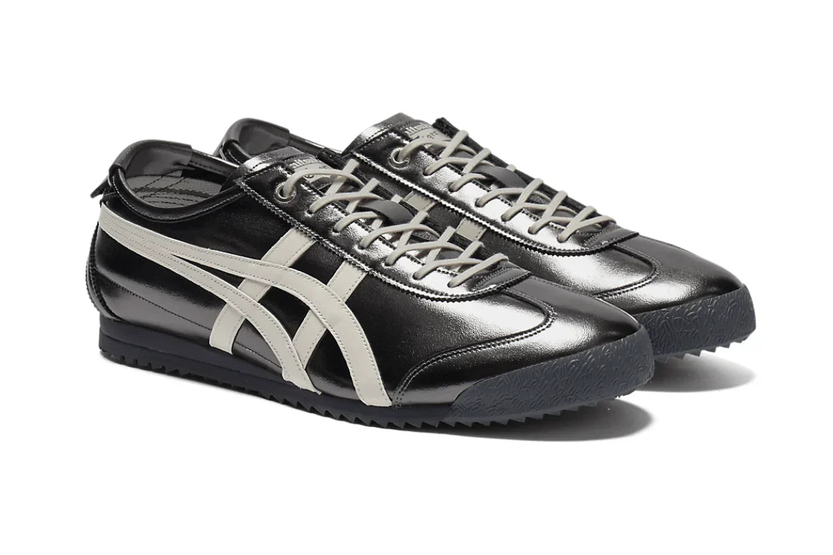 Tênis Onitsuka Tiger Mexico 66 SD Metallic Series Metropolis Cream Cinza detalhe interno