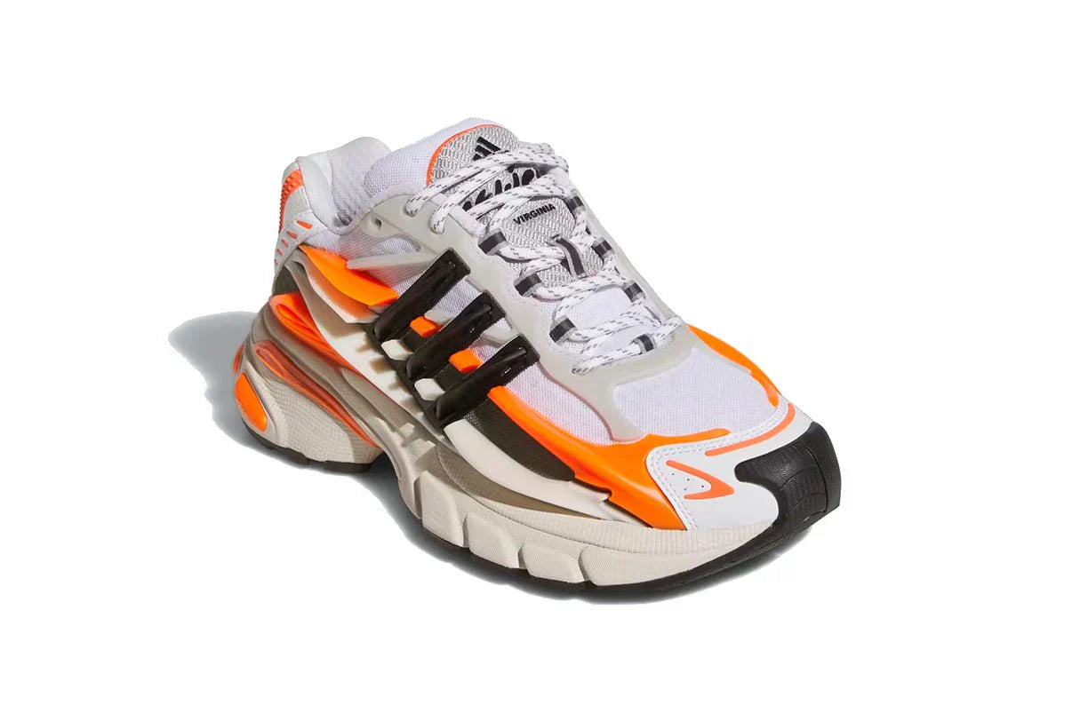 Tênis Adidas Adistar Jellyfish Pharrell Williams Focus Olive Orange Branco detalhe do material
