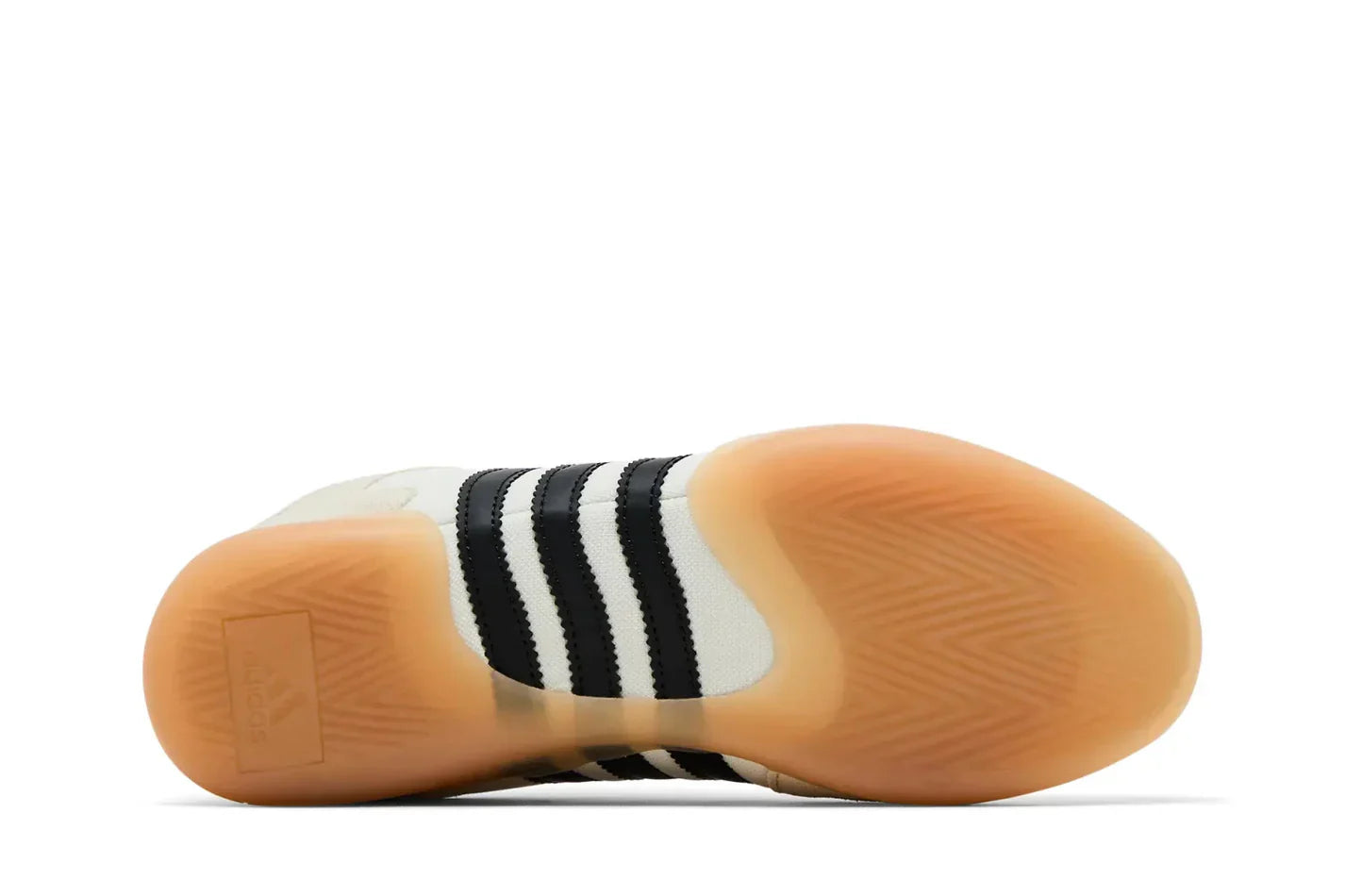 Tênis Adidas Ballerina Bad Bunny Off White Black Gum Branco detalhe do material
