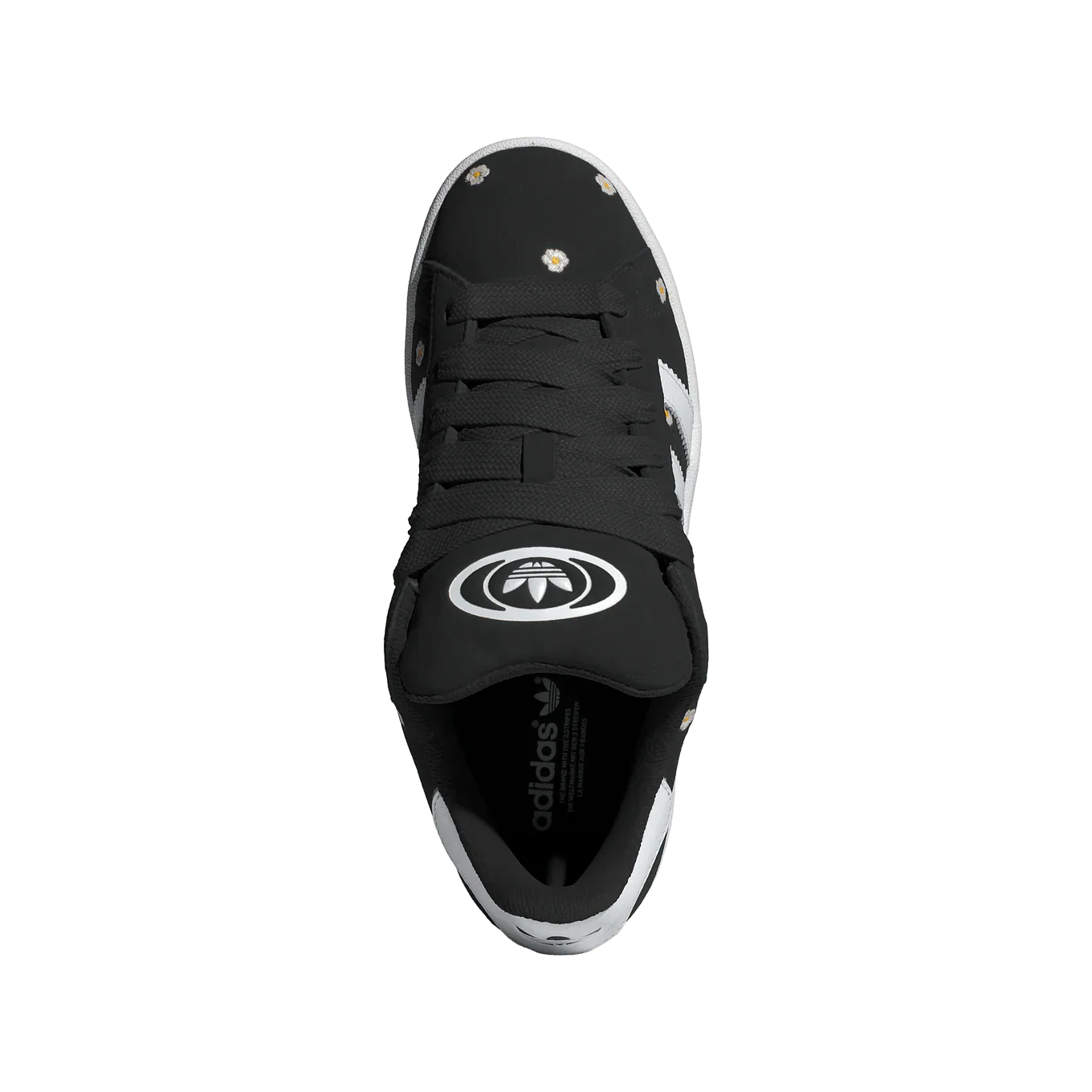 Tênis Adidas Campus 00s Core Black Floral Preto detalhe do material