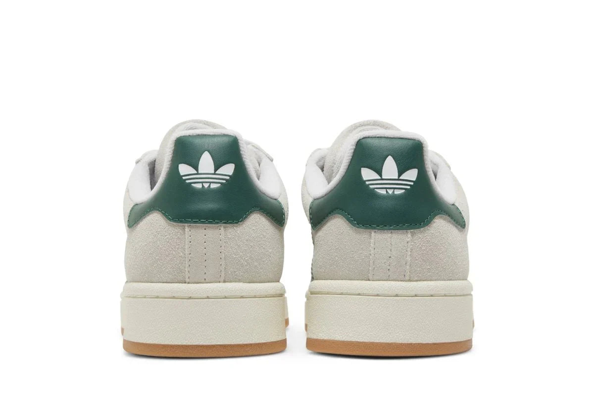 Tênis Adidas Campus 00s Dark Green Off White Gum Bege detalhe lateral