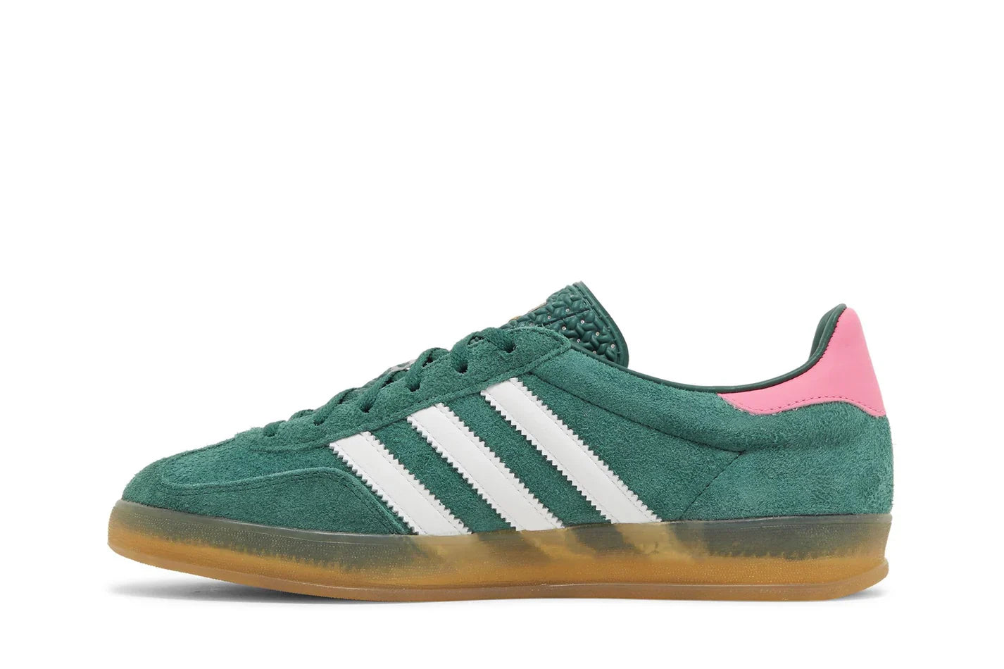 Tênis Adidas Gazelle Indoor Collegiate Green Verde detalhe lateral