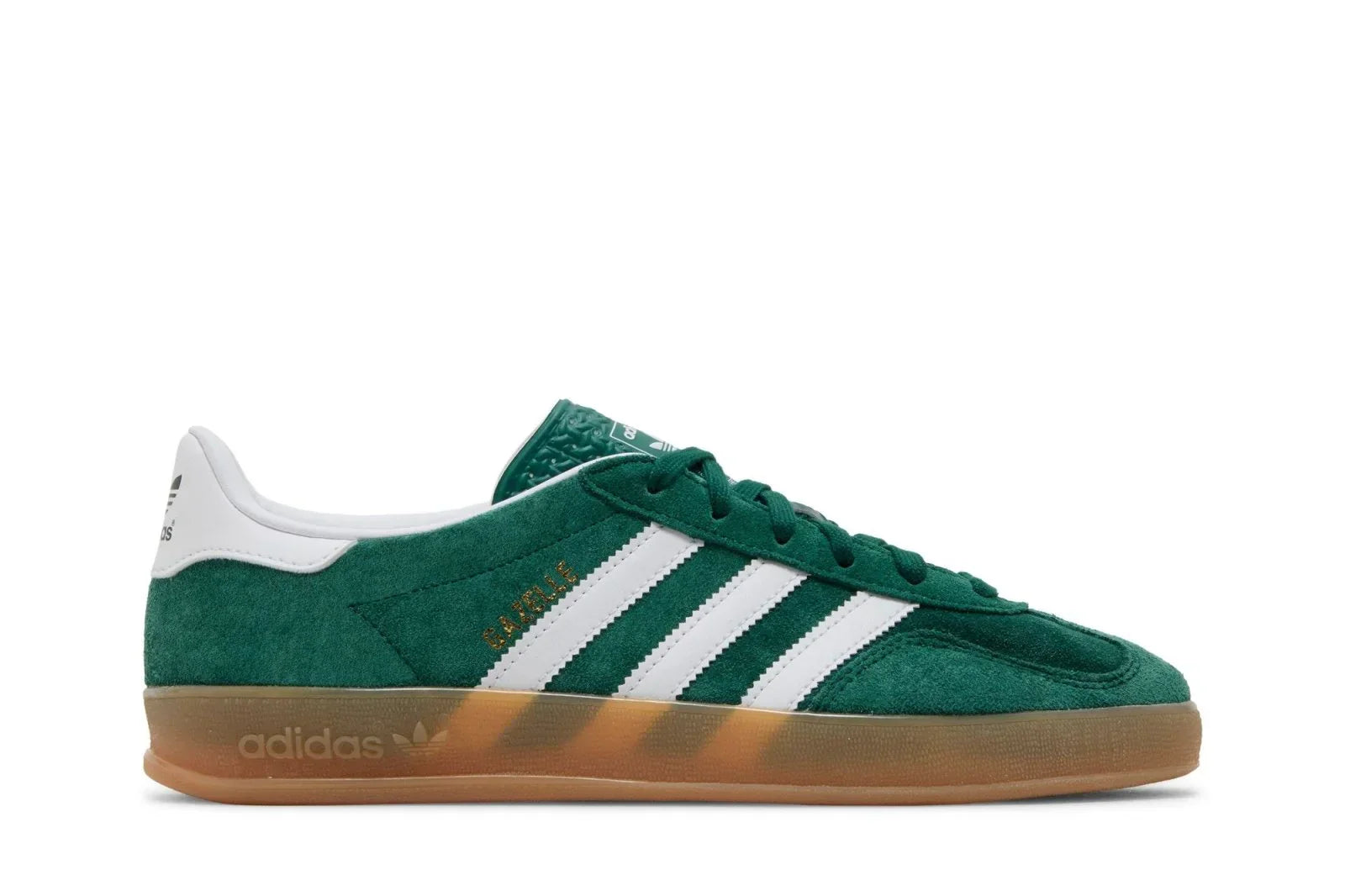 Tênis Adidas Gazelle Indoor Collegiate Green Verde vista lateral