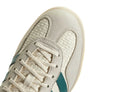 Tênis Adidas Gazelle Indoor Cream White Preloved Teal Branco detalhe frontal