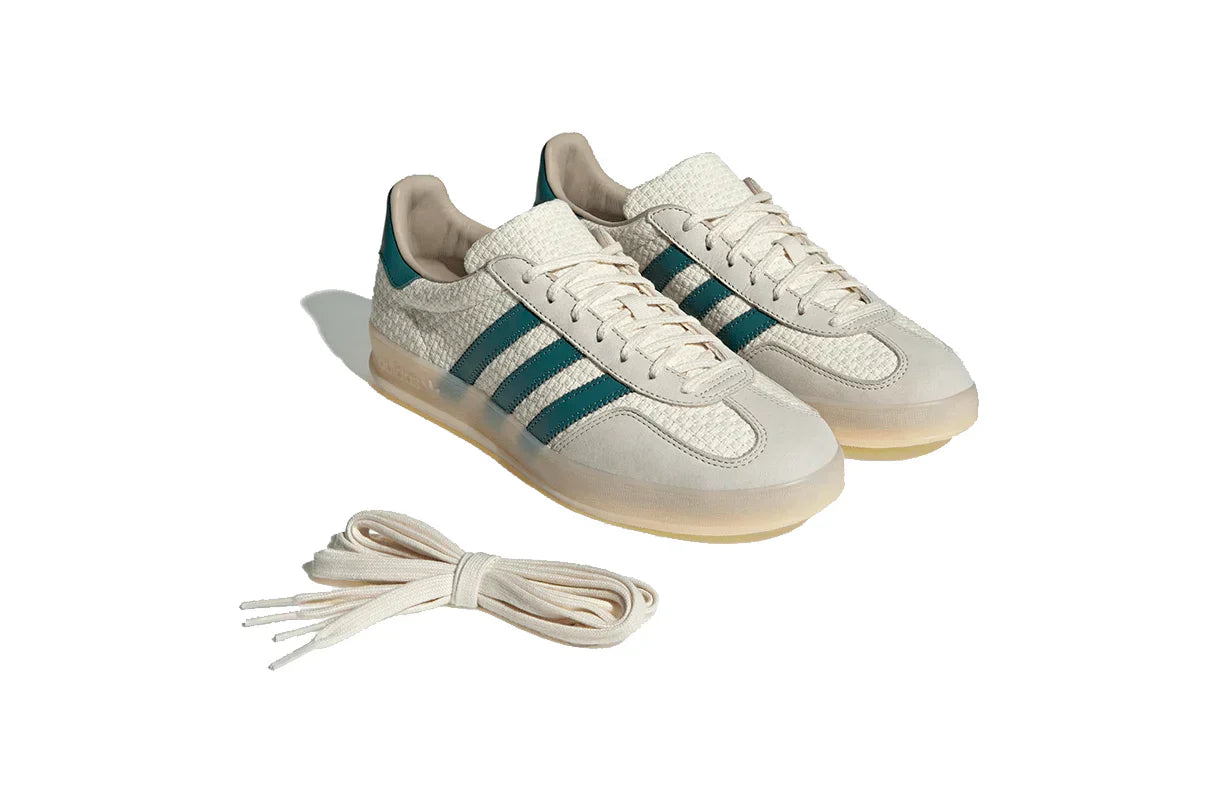 Tênis Adidas Gazelle Indoor Cream White Preloved Teal Branco detalhe interno