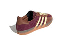 Tênis Adidas Gazelle Indoor Maroon Almost Yellow Marrom detalhe do material