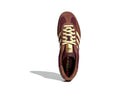 Tênis Adidas Gazelle Indoor Maroon Almost Yellow Marrom detalhe do acabamento