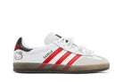 Tênis Adidas Gazelle Indoor x Hello Kity Anniversary Cloud White Red Branco vista superior