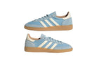 Tênis Adidas Handball Spezial Clear Sky White Warm Sandstone Azul detalhe do material