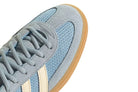 Tênis Adidas Handball Spezial Clear Sky White Warm Sandstone Azul detalhe lateral