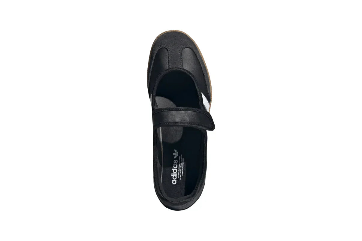 Tênis Adidas Samba Jane Black White Gum Preto detalhe do material