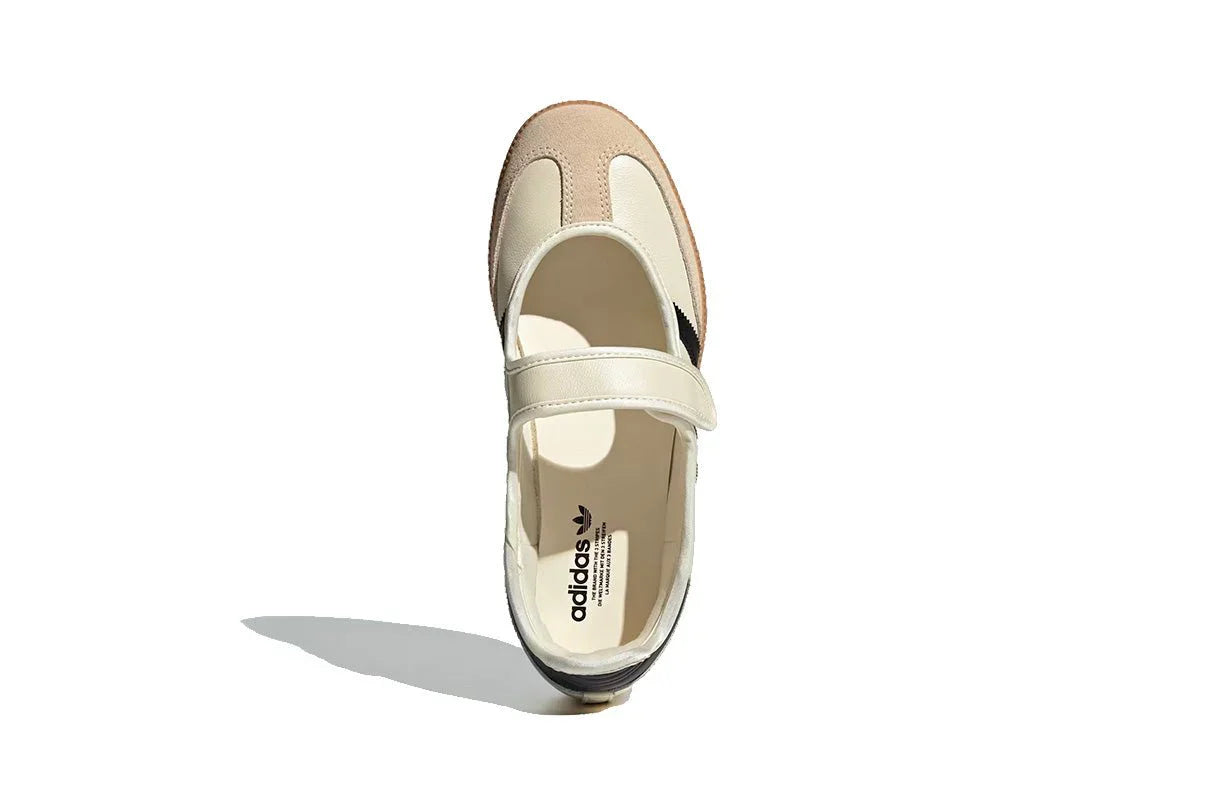 Tênis Adidas Samba Jane Cream Black Gum Bege detalhe do solado