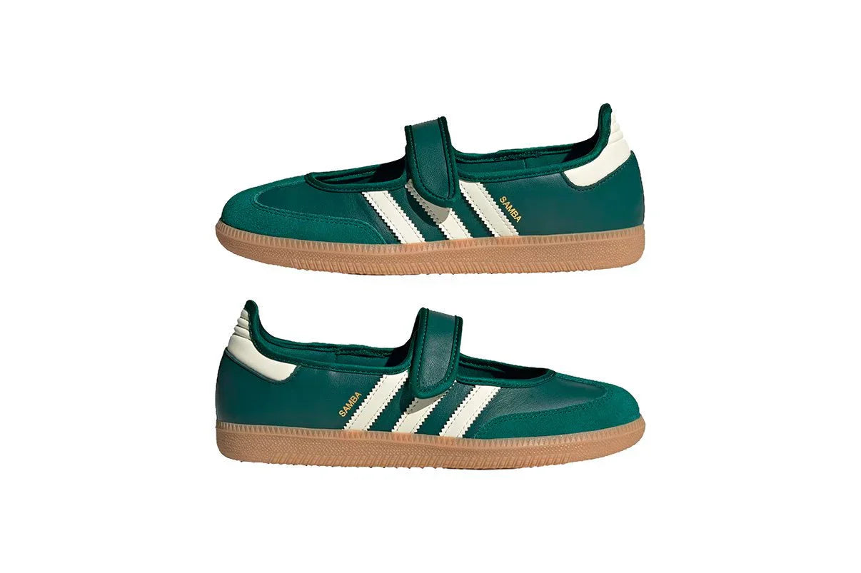 Tênis Adidas Samba Jane Green White Gum Verde vista superior