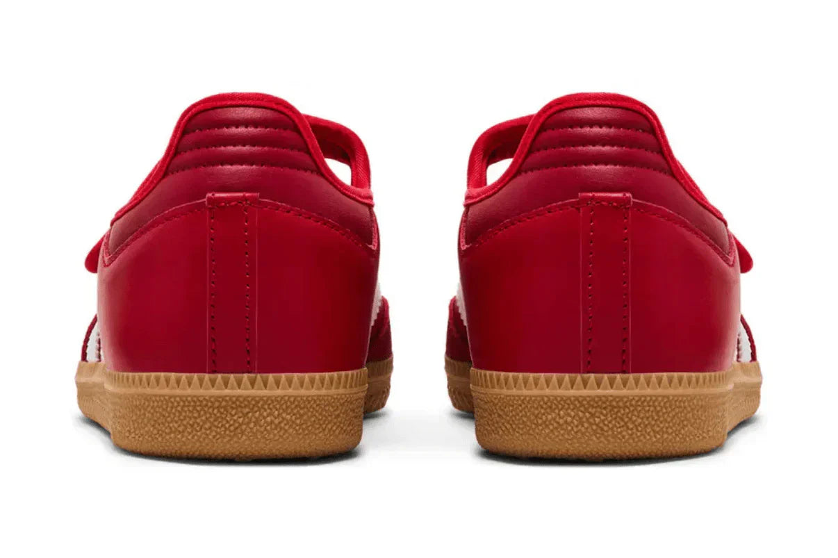 Tênis Adidas Samba Jane Scarlet Gum Vermelho detalhe do material