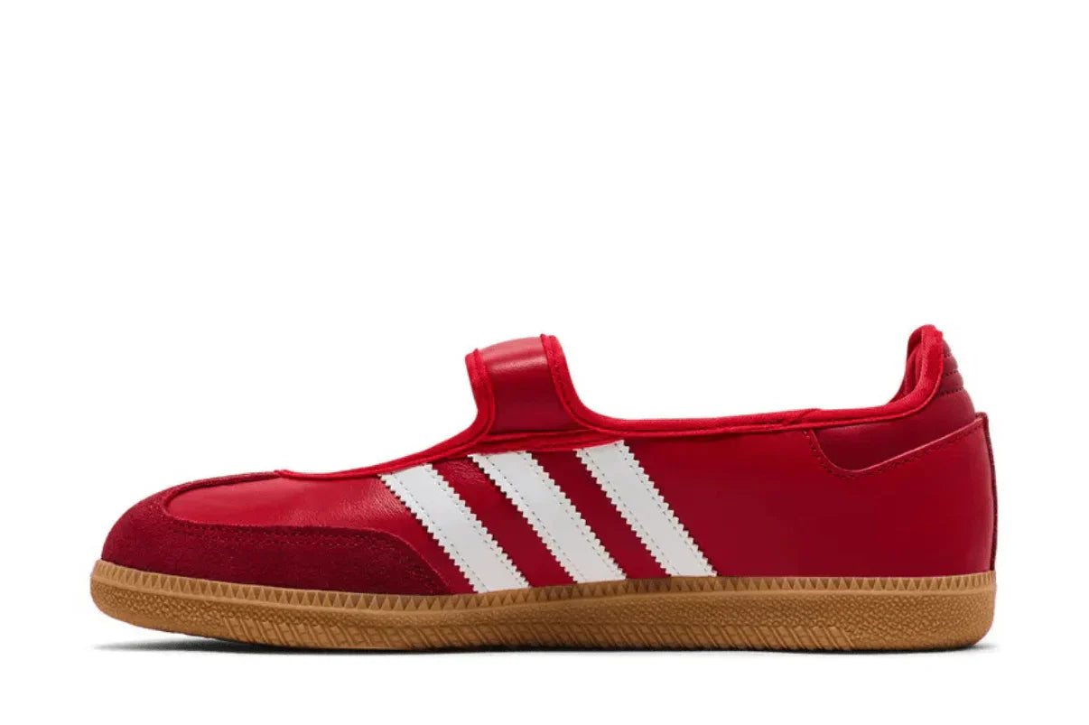 Tênis Adidas Samba Jane Scarlet Gum Vermelho detalhe do solado