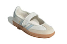 Tênis Adidas Samba Jane White Blue Gum Branco detalhe lateral