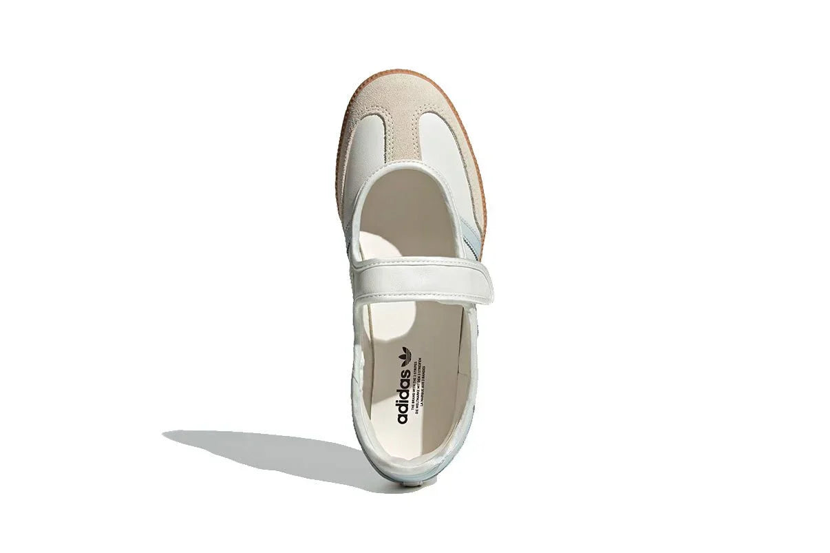 Tênis Adidas Samba Jane White Blue Gum Branco detalhe interno