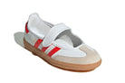 Tênis Adidas Samba Jane White Red Gum Branco detalhe do acabamento