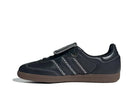 Tênis Adidas Samba LT Core Black / Off White / Gum Preto detalhe do acabamento
