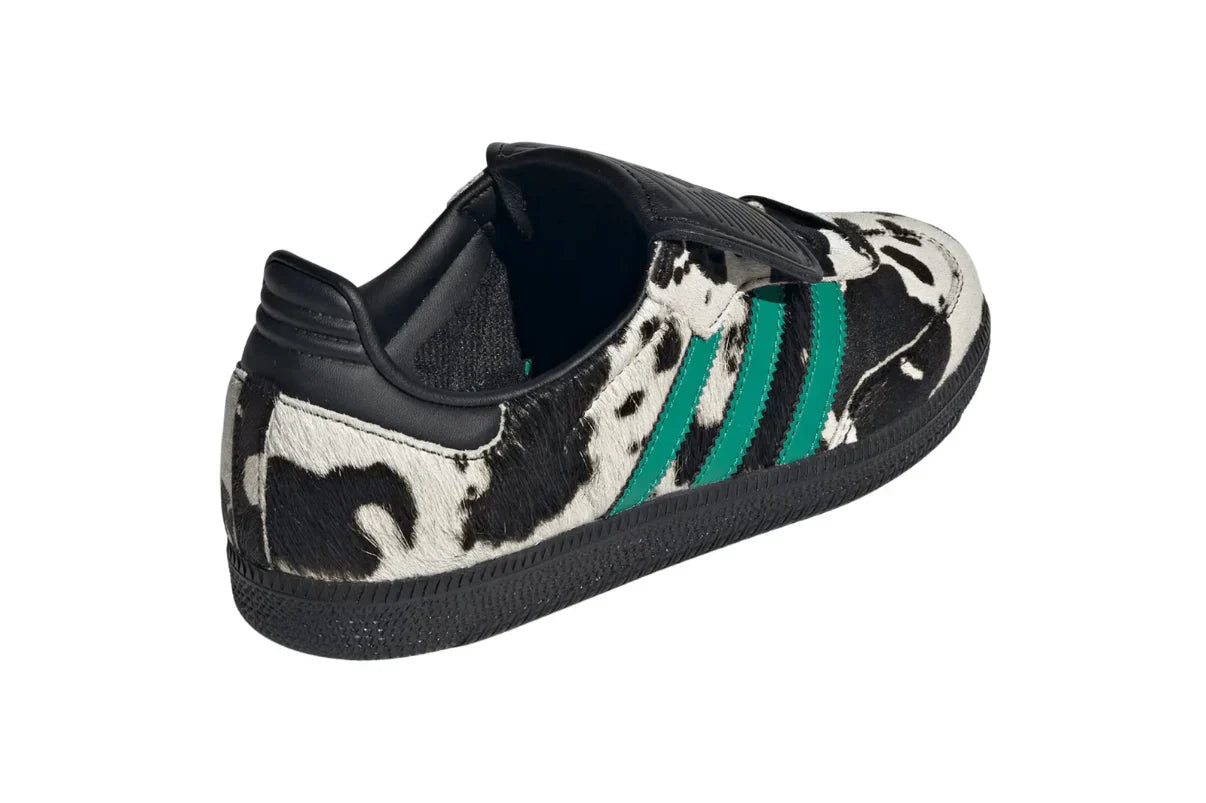 Tênis Adidas Samba LT Cow Print Black White Preto detalhe do solado