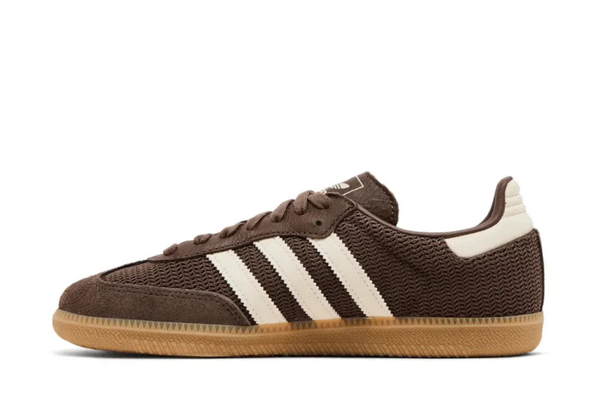 Tênis Adidas Samba OG Earth Strata Wonder White Marrom detalhe interno