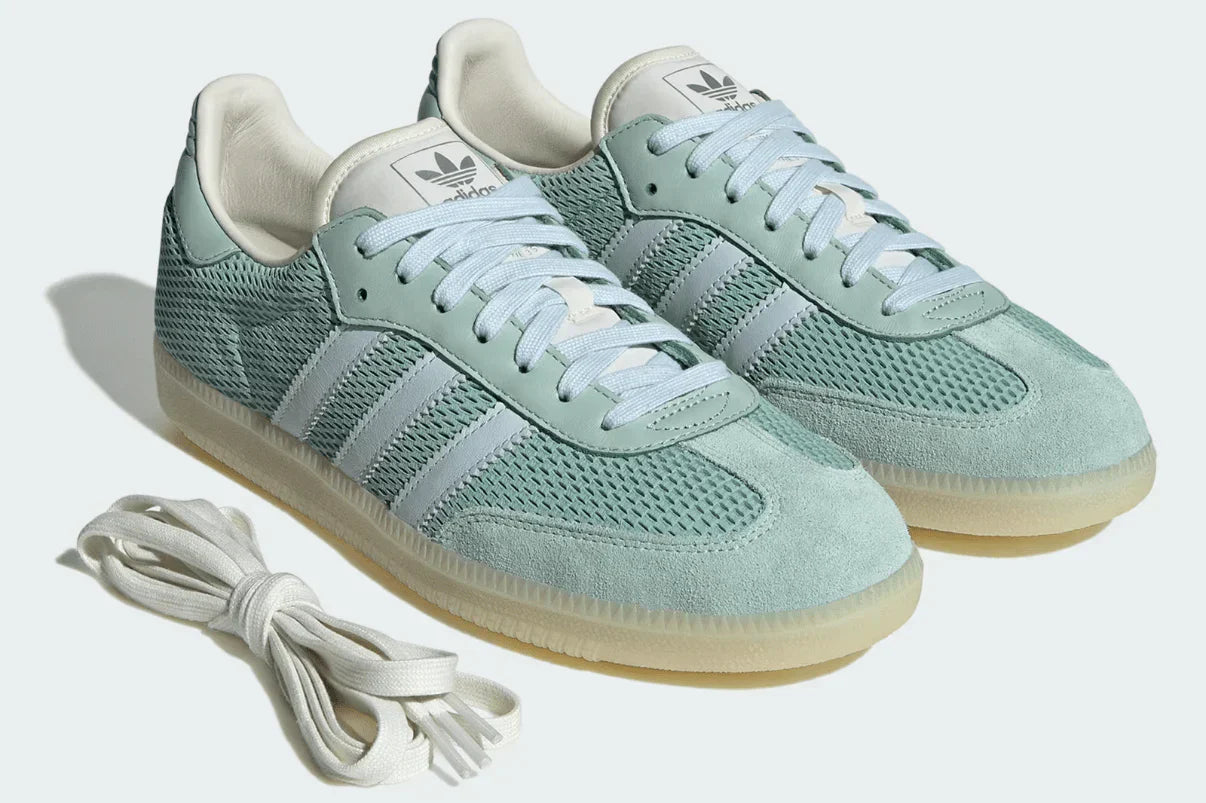 Tênis Adidas Samba OG Hazy Green Sky Tint Verde vista traseira