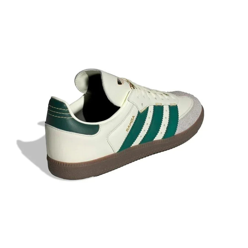 Tênis Adidas Samba OG Ivory Collegiate Green Branco detalhe do solado