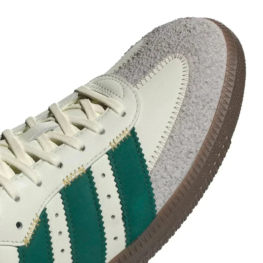 Tênis Adidas Samba OG Ivory Collegiate Green Branco vista traseira