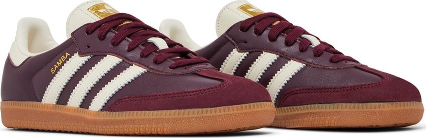 Tênis Adidas Samba Og Maroon Cream White Bordô vista superior