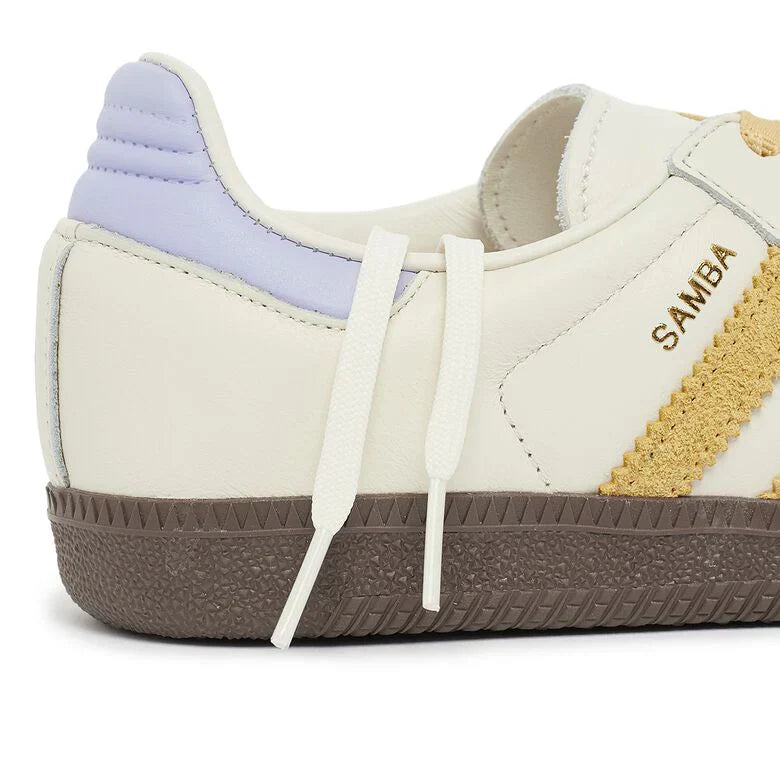 Tênis Adidas Samba Og Off White Oat Violet Tone Branco detalhe do solado