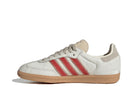 Tênis Adidas Samba OG Pony Hair Wonder Beige Better Scarlet detalhe do acabamento