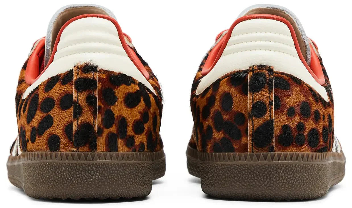 Tênis Adidas Samba Og Preloved Red Leopard Pack Marrom detalhe do material