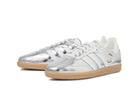 Tênis Adidas Samba OG Silver Metallic Cracked Leather Prateado vista superior